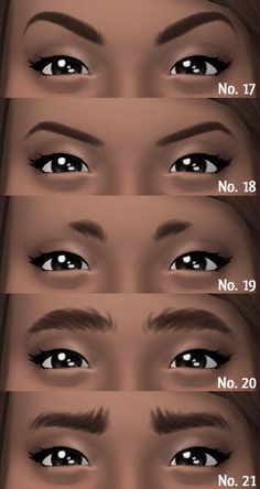 the different types of eyes are shown