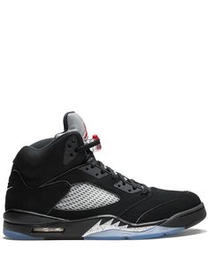 JORDAN 845035003 BLACK/FIRE RED-MTLLC SLVR-WHT Nubuck Leather/Polyester/Rubber Unicorn Shoes, All Jordans, Gentlemen Wear, Kicks Shoes, Jordan 5 Retro, Metallic Sneakers, Air Jordan 5 Retro, Jordan Air, Black Fire