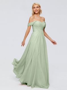 Dusty_Sage Bridesmaid Dress Chiffon, Bridesmaid Dresses Dusty Sage, Popular Wedding Colors, Sage Bridesmaid Dresses, Bridesmaid Dresses Uk, Bridesmaid Dresses Long Chiffon, After The Wedding, Full Maxi Skirt, Chiffon Bridesmaid Dresses