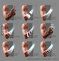 an image of different types of arm tattoos