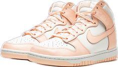 Orange Color Block, Nike Brand, Nike Dunk High, Dunk High, Shades Of Orange, Nike Dunk, High Level, Nike Dunks, White Nikes