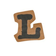 the letter l is made out of cardboard