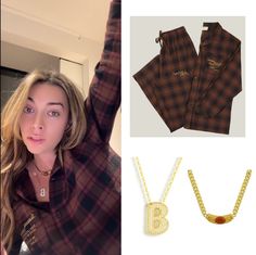 Clothing Inspiration from Brianna Chickenfry | ★ “I Almost Jumped In” Pajama Set ($75 via Taylor Swift Official Store) ★ Adore Me Necklace ($180 via EVRY Jewels) ★ Aphrodite Love Stone... | Instagram