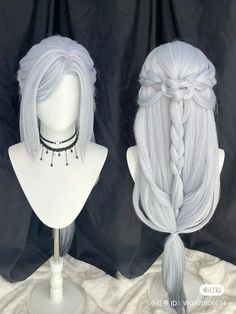 Anime Wig Hairstyles, Hair Horns Hairstyles, Character Design Hairstyles, Short Fairy Hair, Royalty Hairstyles, Sci Fi Hairstyles, Braid Hair Ideas, Fantasy Hairstyles, Character Hairstyles