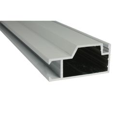 an aluminum profile for the side of a white building with black and silver trims