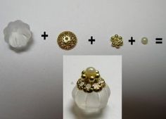 three different types of jewelry are shown in this image, including an earring and a ring