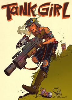 Tank Girl by Brett Parson Tank Girl Comic, Jet Girl, Cyberpunk Girl, Digital Art Beginner, Dark Horse Comics