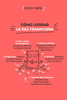 a red book cover with the words como logar la paz financia