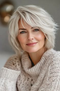 50+ Best Short Haircuts for Women Over 60 in 2024 – CreativeBooster Older Women's Hairstyles, Haircuts For Medium Length Hair, Chin Length Hair, Blending Gray Hair, Messy Short Hair, Hair Cuts For Women, Short Haircuts For Women, Bob Hairstyles For Fine Hair, Sassy Hair