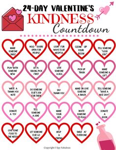 valentine's day printable for kids with hearts