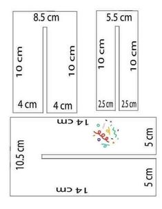 the size and width of an area with measurements for each piece of furniture in it