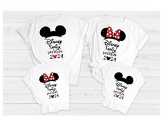 Disney Family Trip Shirts with Custom Names - smuniqueshirts Family Matching White Tops For Disney Trips, Disney Family Trip, Family Trip Shirts, Family Disney Trip, Trip Shirts, Disney Family Vacation, Care Care, S Name, Disney Family