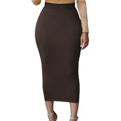 Coffee High-waisted Bodycon Maxi Skirt Bodycon Maxi Skirt, Petticoat, Maxi Skirt, High Waisted, Skirt, Coffee