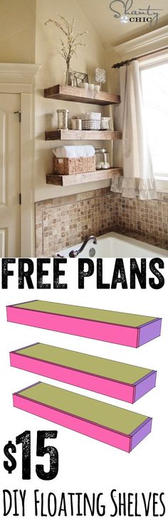 the free plans for diy floating shelves are great for any space in your home