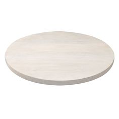 a round white marble table top on a white background