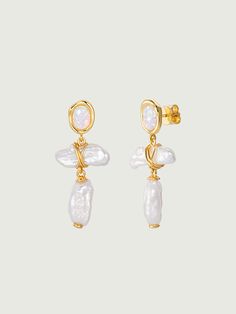 Opal Pearl Drop Earrings Elegant Opal Dangle Jewelry, Elegant Opal Hoop Earrings, Single Opal Earring As A Gift, Opal Earrings For Wedding, Elegant Gold Opal Hoop Earrings, Celestial Gemstone Drop Earrings, Opal Drop Earrings For Wedding, White Opal Earrings For Pierced Ears, White Opal Drop Earrings