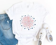 Show your American spirit with this patriotic v-neck shirt for the 4th of July or any day of the year. This comfortable unisex & woman v-neck shirt will be your and your friends' favorite! Be simple, be different! M A T E R I A L S → 4.2 oz./yd², 52/48 airlume combed and ring-spun cotton/polyester, 32 singles → Athletic Heather & Black Heather are 90/10 airlume combed and ring-spun cotton/polyester → Retail fit → Unisex sizing → Shoulder taping → Side seams → Tear-away label S I Z E → We have si Summer V-neck T-shirt With American Flag Print, Cotton V-neck Top With American Flag Print, Red Shirt With American Flag Print For Memorial Day, Red American Flag Print Shirt For Memorial Day, Red American Flag Shirt For Memorial Day, Patriotic Shirt With American Flag For Independence Day, Patriotic American Flag Shirt For Independence Day, Patriotic American Flag Shirt For 4th Of July, Red Patriotic Shirt For Memorial Day