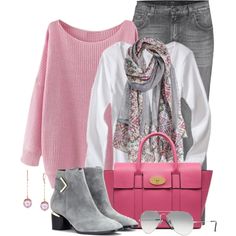 Dressy Casual Office Outfits, Gray Outfit, Big Sweater, Fall Pink, Nicholas Kirkwood, Woman Style, Elegante Casual, Looks Black, Fall Fashion Trends