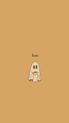 a cartoon ghost with the word boo on it