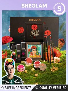 Get bold, creative, and artistic with our newest collection! Just like Frida Kahlo herself, you can paint your own reality and express yourself with your own unique look using our Brow Icon Brow Pen, Flora Lip Tint, Self Portrait Cream Blush, and Masterpiece Eyeshadow Palette!Collection Set Xmas Christmas Gift Winter Y2K Thanksgiving Christmas Decor Makeup Party Beach Travel Holiday Sale Deals Camping Outdoors Present Rose Fashion Girl New Year Cosmetic Cosplay Best Trip Festivals Color Fancy Ca Frida Kahlo Makeup, Brow Pen, Winter Y2k, Rose Fashion, Charm School, Blush Flowers, Pink Makeup, Makeup Set, Party Makeup