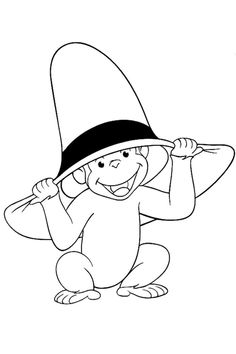 Macacos para colorir Curious George Coloring Pages, Curious George Birthday Party, Kids Characters, George Hats, Curious George Party, Curious George Birthday, Disneyland Pictures, Shower Bebe, Curious George