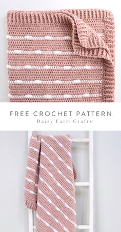 a crocheted blanket hanging on the wall with text overlay that says free crochet pattern