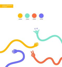 two hands reaching out to each other with different colors