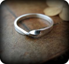 Moebius ring  recycled sterling silver ring by junedesigns Minimalist Twisted Rings For Everyday, Minimalist Twisted Rings For Everyday Wear, Minimalist Twisted Everyday Rings, Silver Infinity Ring For Everyday, Everyday Silver Infinity Ring, Mobius Ring, Character Letters, Simple Ring, Uppercase Letters