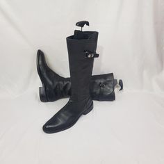 I present to you fashionable vintage black leather knee-high boots made of genuine leather. Women's boots in medieval style, comfortable and practical. The soft leather made these boots very comfortable. These low-heeled boots with a zipper at the back are designed for special women. Be the center of attention with confidence: these boots are guaranteed to turn heads and spark conversation. The round toe, which never goes out of style, offers you an iconic look that will stand the test of time. One of a kind. I can send additional photos upon request Materials: leather The circumference calf width - 14 Inches Boots height - 16 Inches Heel height - 1 Inches Size - (9 US) (40 EU) (6,5 UK) foot size - (9,84 Inches) (25 см) Thank you for your interest in our store https://kneehighbootswomens.e Medieval Style Round Toe Boots For Fall, Gothic Leather Knee-high Boots For Winter, Gothic Leather Mid-calf Boots For Fall, Wide Calf Knee-high Moto Boots With Leather Lining, Gothic Leather Mid-calf Boots For Winter, Knee-high Leather Moto Boots, Fitted Knee-high Leather Moto Boots, Black Leather Medieval Boots, Black Leather Boots Women