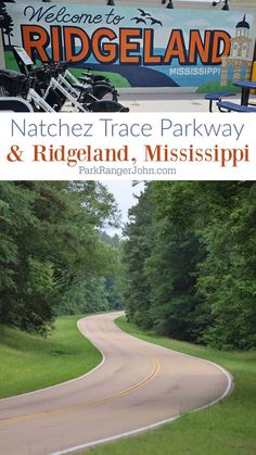 the sign for ridgelland state park and ridgeland, mississippi