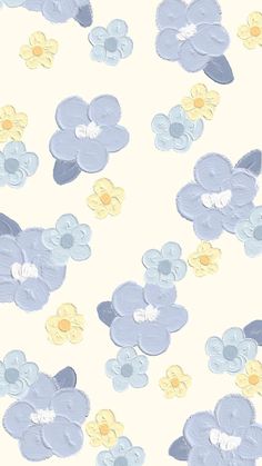 an image of blue and yellow flowers on a white background