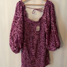 Free People Mini Dress With Long Sleeves Chic Purple Dress With Square Neck, Purple Chic Mini Dress With Square Neck, Chic Purple Mini Dress With Square Neck, Chic Purple Square Neck Mini Dress, Casual Purple Ruched Mini Dress, Purple Ruched Dress For Brunch, Purple Flowy Dress For Date Night, Flowy Purple Dress For Date Night, Purple Ruched Mini Dress For Brunch