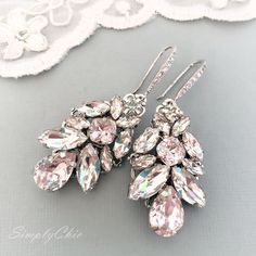 Dusty Rose Light Pink Swarovski Crystal Earring, Chandelier Swarovski Crystal Drop Bridal Earrings , Blush Bridal Earrings, Weddings 2019 Pink Crystal Earrings With Sparkling Stones For Wedding, Pink Sparkling Stones Crystal Earrings For Wedding, Pink Crystal Rhinestone Earrings For Wedding, Pink Sparkling Crystal Earrings For Wedding, Pink Bling Crystal Earrings For Wedding, Pink Bling Earrings For Wedding, Wedding Pink Sparkling Crystal Earrings, Vintage Blush Wedding, Earrings Weddings