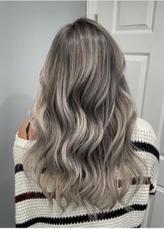 Dark Roots Blonde Hair Balayage Ash Grey, Greyish Blonde Hair Ash Brown, Light Brown Silver Hair, Unique Beautiful Tattoos, Metallic Blonde Hair, Ash Grey Balayage Asian, Grey Ash Blonde Hair, Ashy Brown Blonde Hair, Grey Ash Brown Hair