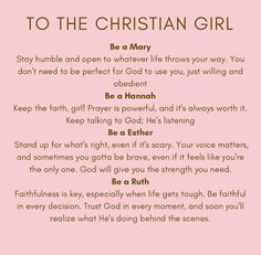 the poem to the christian girl