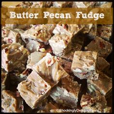 butter pecan fudge recipe with text overlay