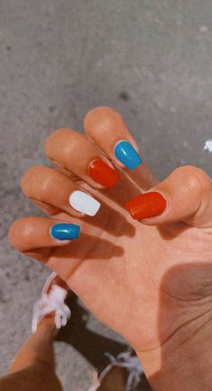 Nail Inspo Forth Of July, 4 If July Nails, Cute Nails For The 4th Of July, Cute And Easy 4th Of July Nails, The 4th Of July Nails, 4th Of July Nail Idea, Gel Nail Designs For 4th Of July, 4th Of July Nail Inspo Easy, Summer Nail Ideas 4th Of July