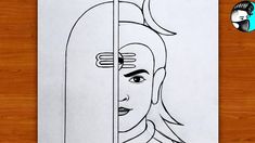 a drawing of a woman's face peeking out from behind a door with scissors