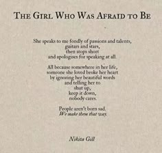 the girl who was afraid to be by nisha gill, from an old children's book