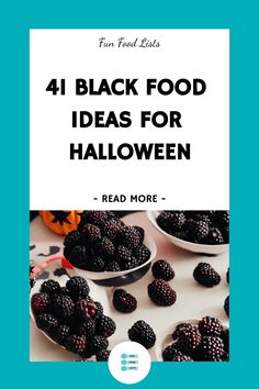 four black food ideas for halloween