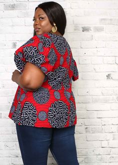 From laid-back days at work to casual hangouts with friends, you will love bringing your vibrant comfy style with you anywhere you go with our Elema African Print Women’s Top. This puff sleeve top is hand made from high quality African fabric to keep you comfy from day to night and season to season. You will love the bold patterns that add sweet style to your look. The simple design makes it easy to mix and match with any bottoms in your closet. Keep things easygoing by wearing it with jeans and Ankara Top Styles, African Tops For Women, Modest Casual, Plus Size Summer Tops, Ankara Tops, African Tops, Modest Casual Outfits, African Print Tops, African Designs