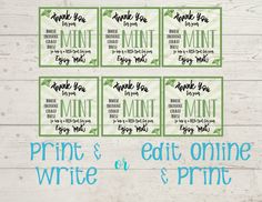 four printable coupons with the words print and edit online or print on them