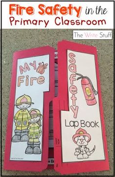 fire safety in the primary classroom bookmarks with text overlay that reads, ` `