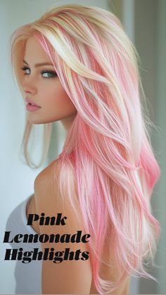 Style your hair with pink lemonade highlights that enhance tan skin. Visit our page for tips on achieving this beautiful color. Save this pin for highlight inspiration! Tags: #PinkLemonadeHighlights #HairColor #TanSkin Highlight Inspiration, Highlights Subtle, Pink Hair Ideas, Pink Blonde Hair, Natural Highlights, Gorgeous Hair Color, Blonde Hair Inspiration, Pretty Hair Color, Hair Color Pink