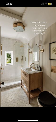 a bathroom with a sink, mirror and bathtub