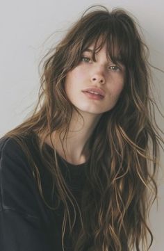 Hairstyle Bangs Long, Wavy Bangs Long Hair, Long Hair Long Bangs, 90s Long Layered Hair, Long Wavy Hair With Bangs, Long Hair And Bangs, Long Layered Hair With Bangs, Shaggy Long Hair, Layered Hair With Bangs