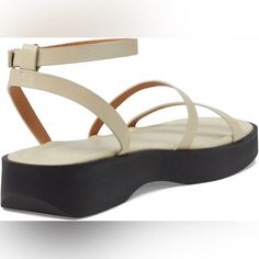 Nwt Price Includes Shipping Your Most Casual Day Just Became Your Chicest. Featuring Double Vamp Straps, An Eva Platform Sole And Our Cushy Mwl Cloudlift Lite Padding, These Leather Ankle-Strap Sandals Are An Easy Option For Everything From The Office To Chill Weekend Activities. When You Select Your Size Below, "H" Equals A Half Size. Leather Upper. Leather Lining. Man-Made Sole. Make A Statement Wearing The Madewell Double Strap Sandal. Strappy Leather Upper. Leather Lining And Footbed. Ankle Cream Leather Sandals With Adjustable Strap, Cream Leather Ankle Strap Sandals, Modern Cream Leather Sandals, Summer Double Strap T-strap Sandals, Beige Leather Strappy Sandals, Spring Double Strap T-strap Sandals With Adjustable Strap, Leather Double Strap Sandals With 4-inch Heel, Leather Sandals With 4-inch Heel And Double Strap, Leather Double Strap T-strap Sandals