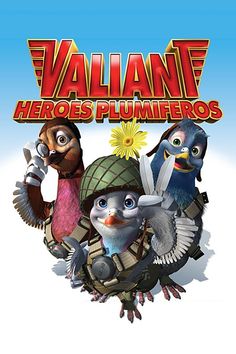 the poster for vallant hero's plummeros, featuring three birds