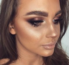 Wedding Makeup For Brown Eyes, Prom Makeup Looks, Bronze Makeup, Quick Makeup, Beauty Make-up, Braut Make-up, Evening Makeup, Make Up Looks