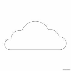 a cloud outline on a white background